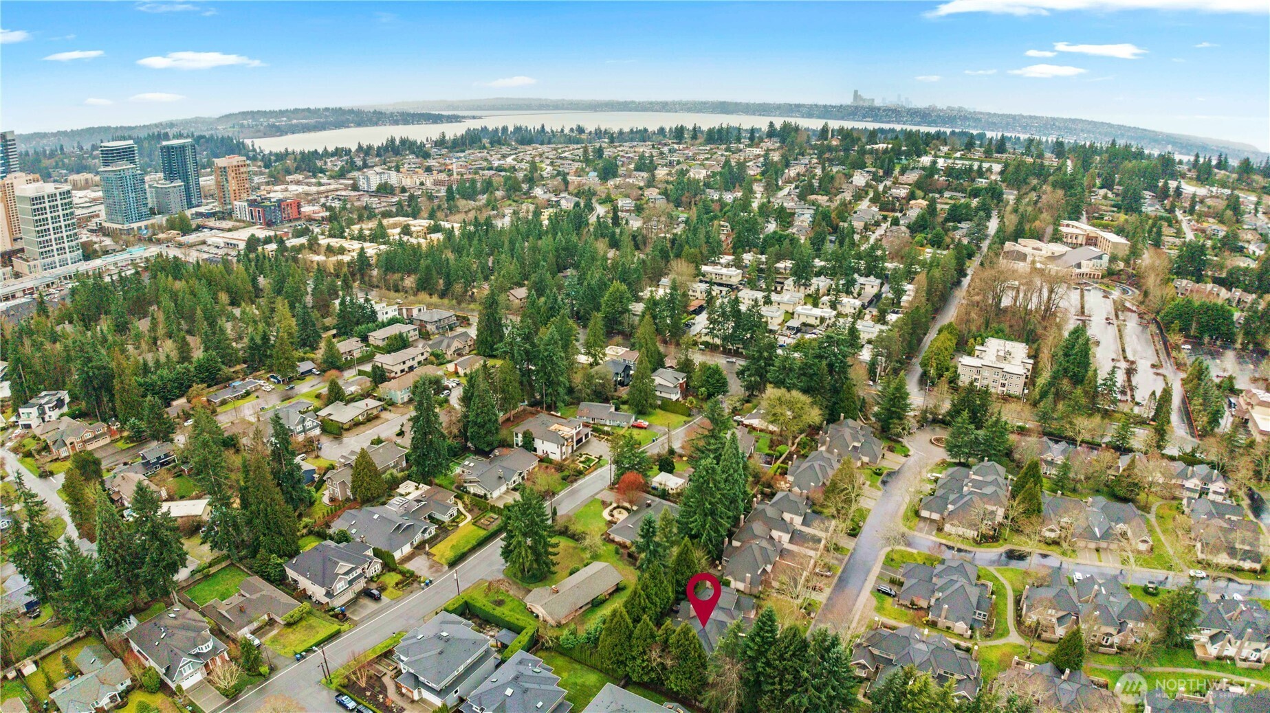 he home is at the back corner of the complex away from Bellevue Way