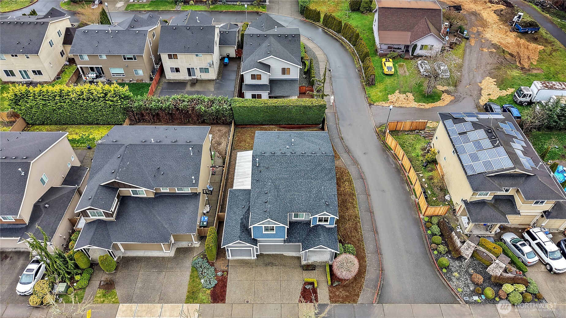 Located on a corner lot close to retail stores.