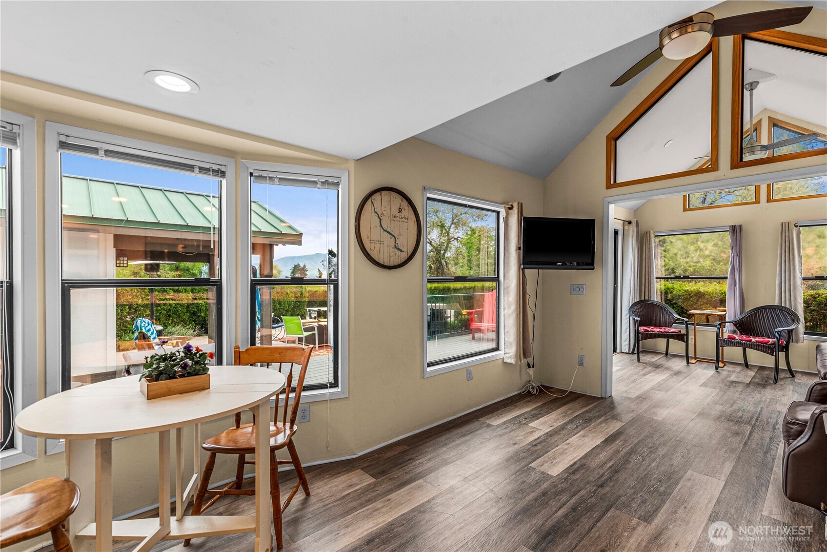 Windows everywhere flood this home with natural light.