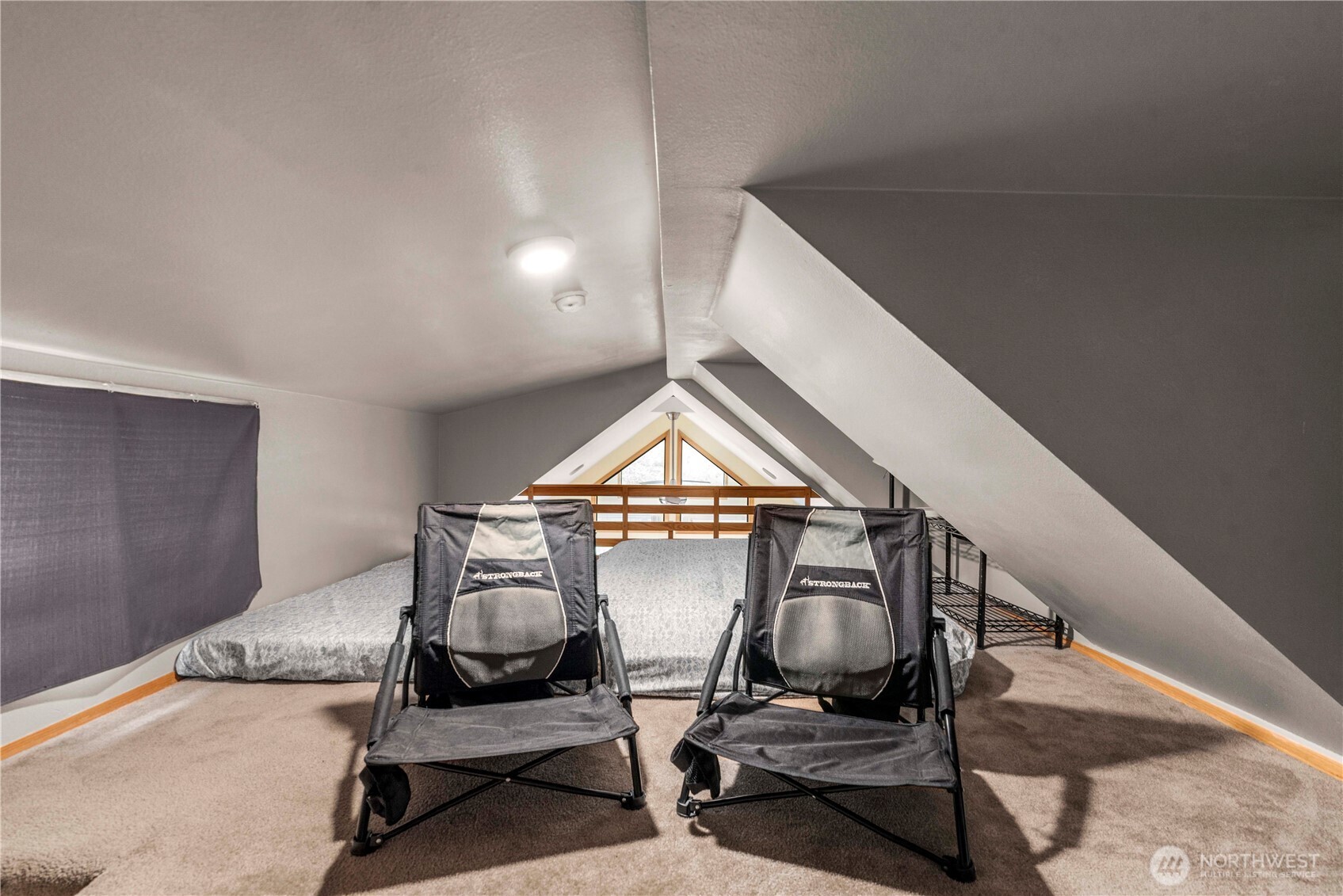 Just add popcorn for TV viewing in the loft (as well as in the great room downstairs).