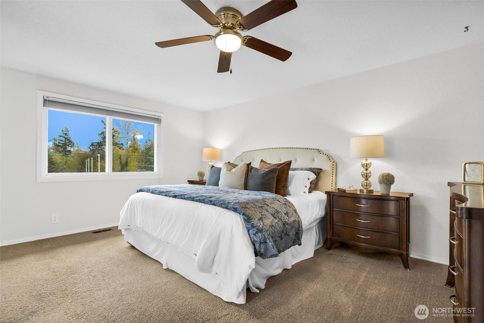 East facing triple pane windows.