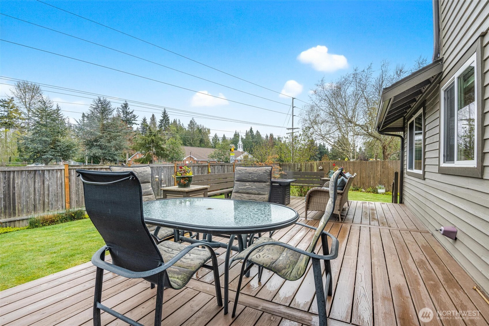 Expansive back deck refinished