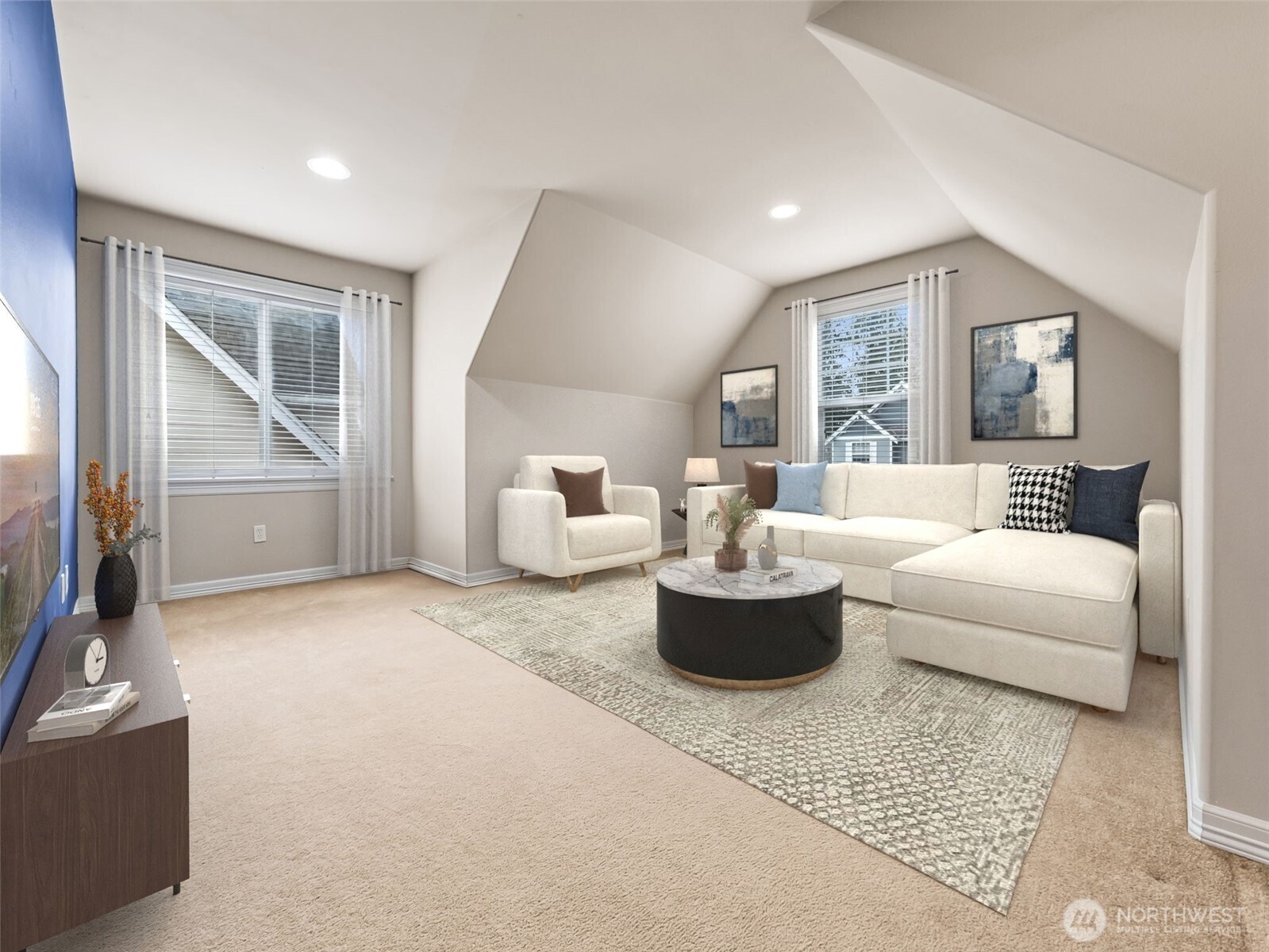 2 of 4 bedrooms on 2nd floor-virtual staging