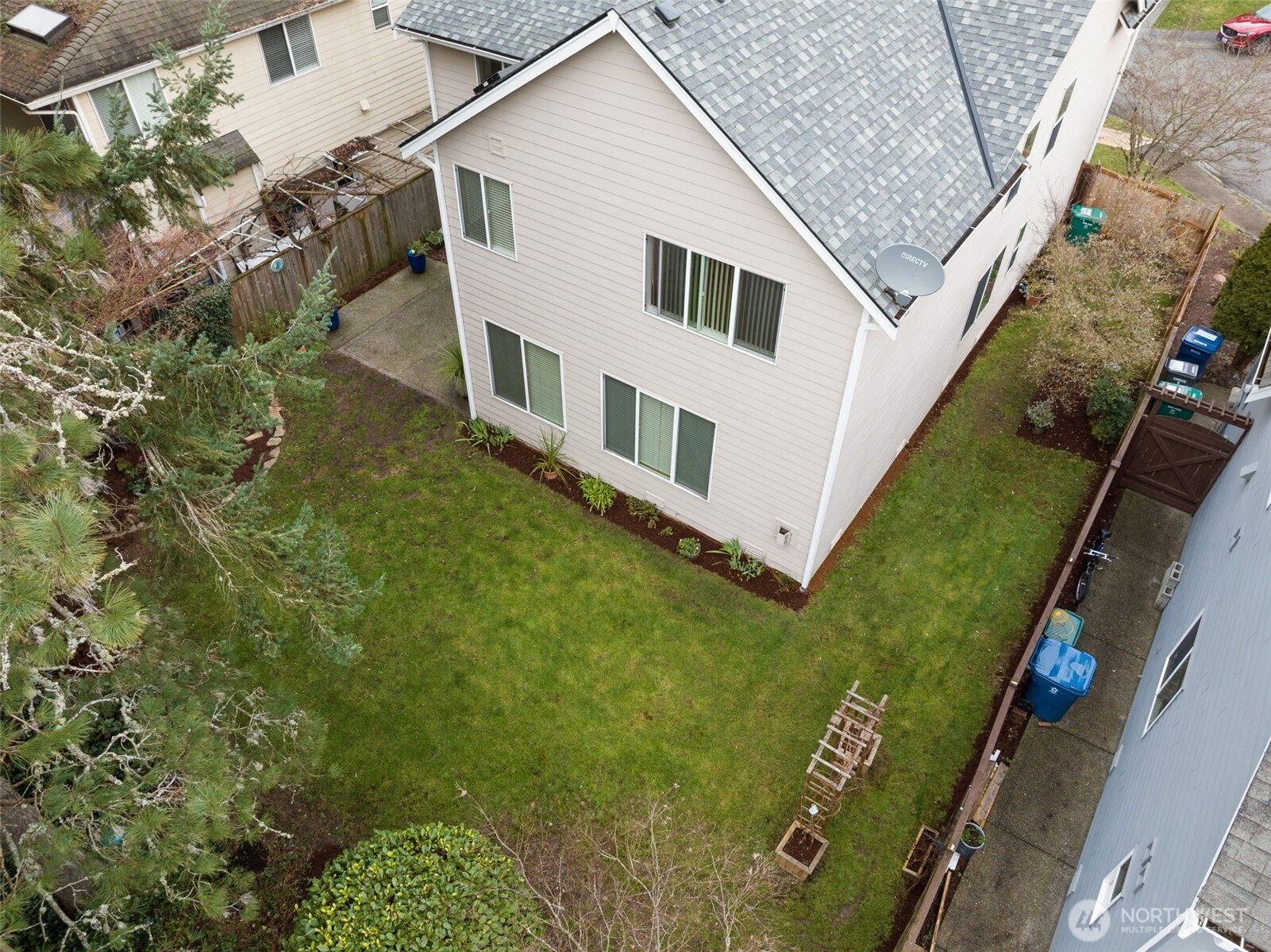 Crystal Court neighborhood developed in 2003, Green River College in background on right.