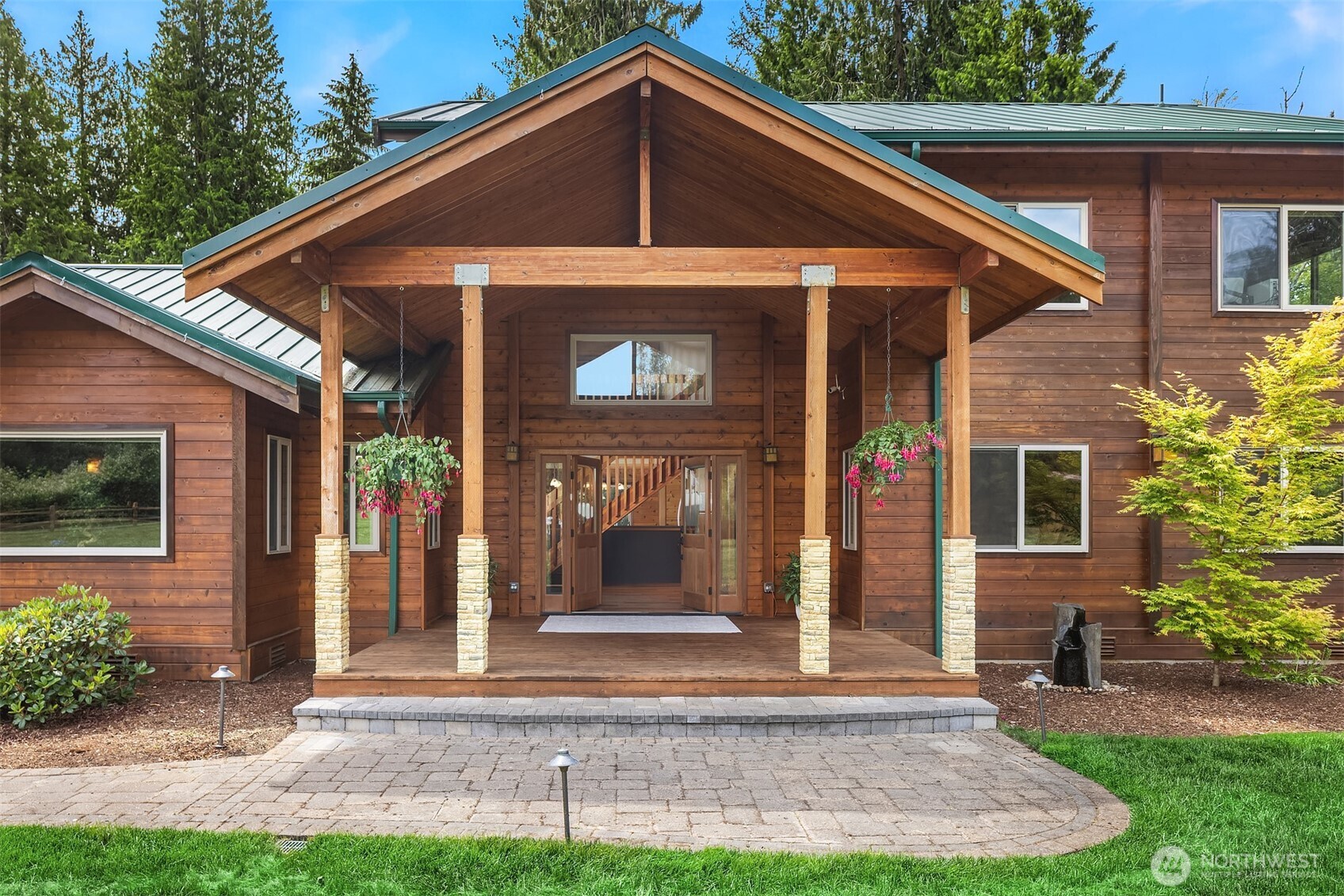 Front entry to home via covered front porch.