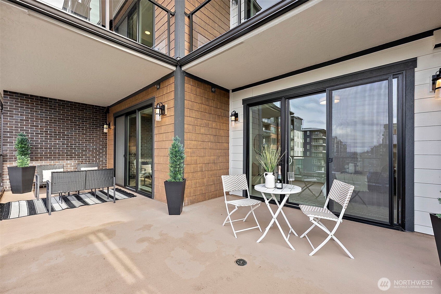 HUGE deck spans the width of the unit. Spring and summer days just got sweeter.