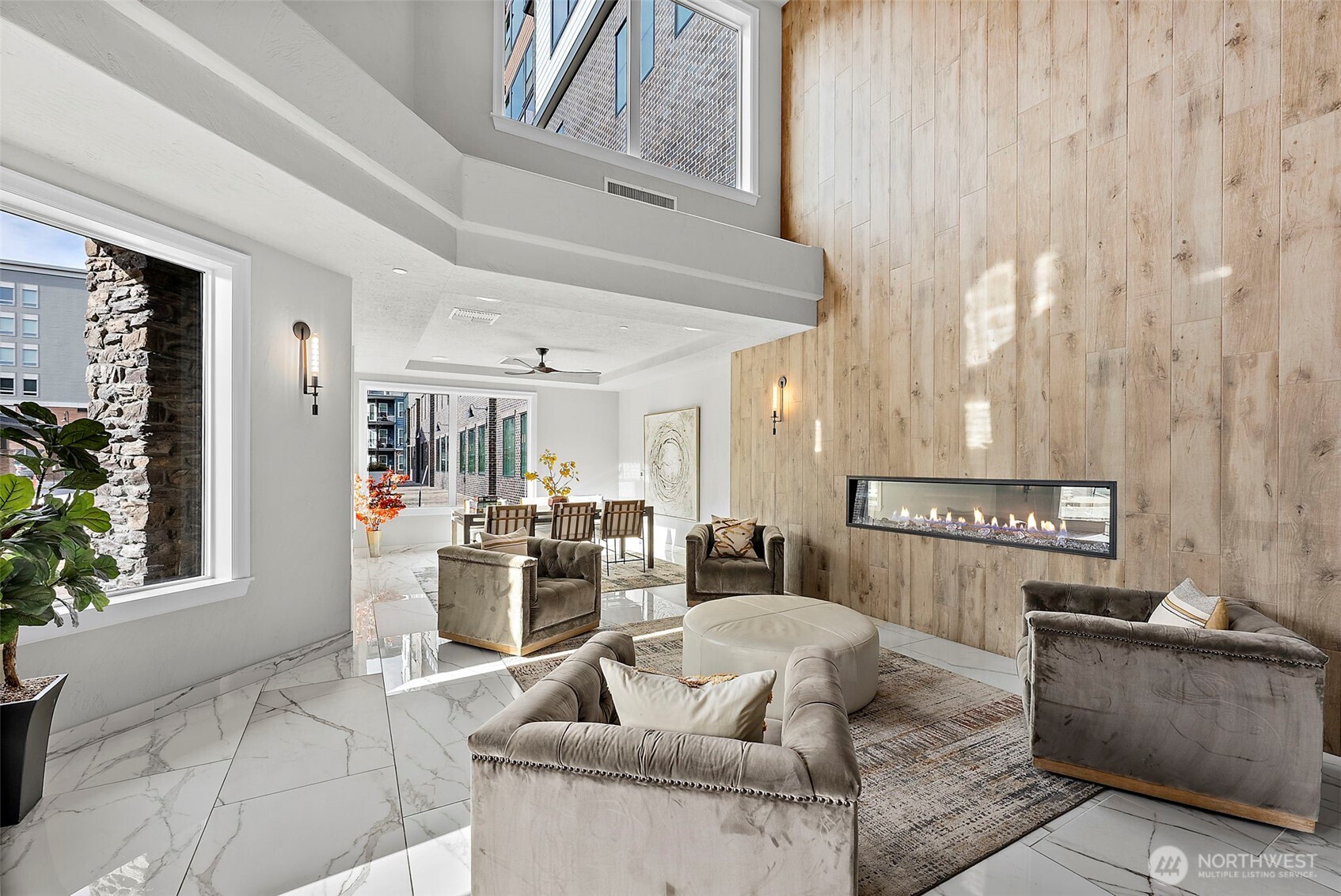 Common area space inside Rainier condo building