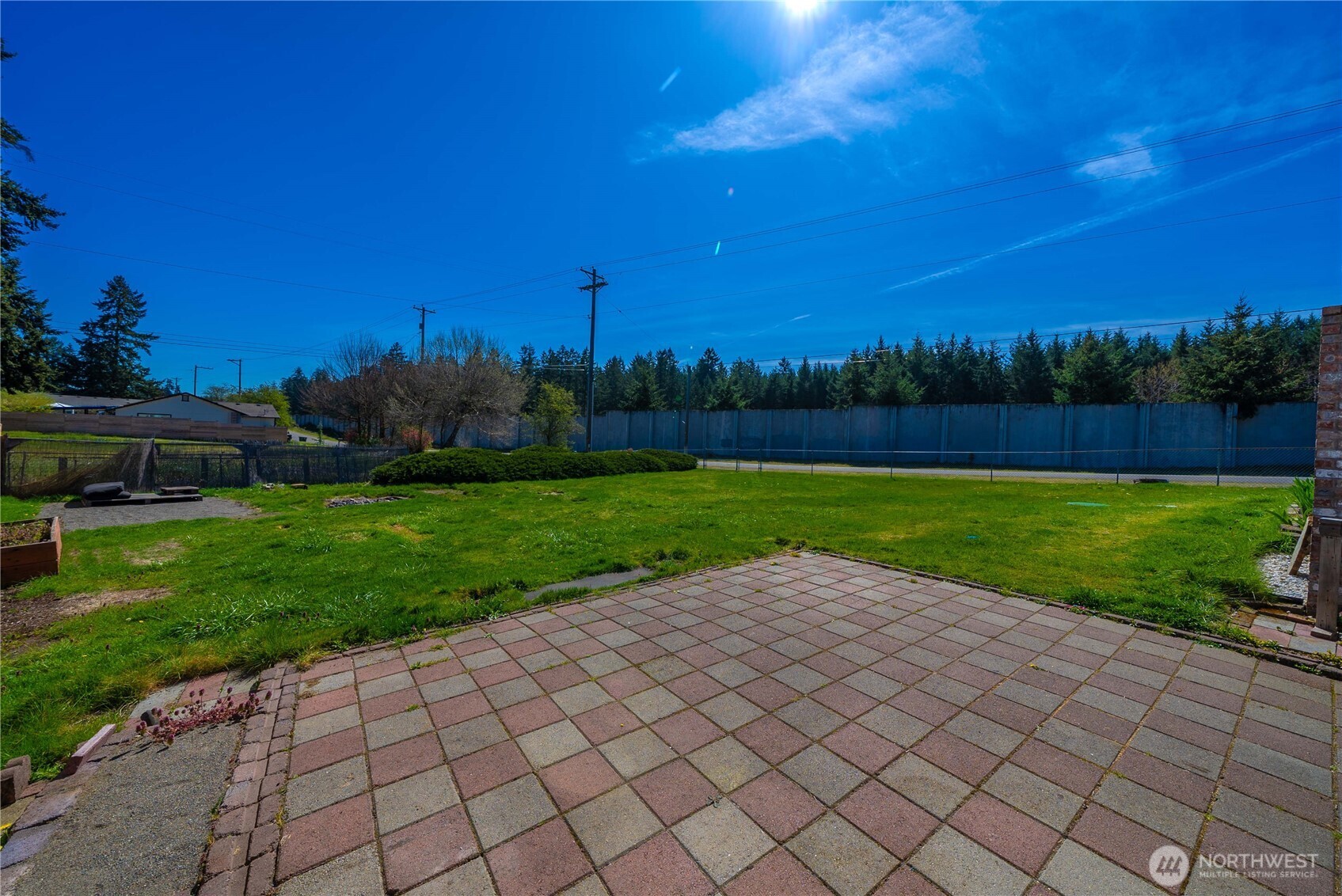 Paved patio area