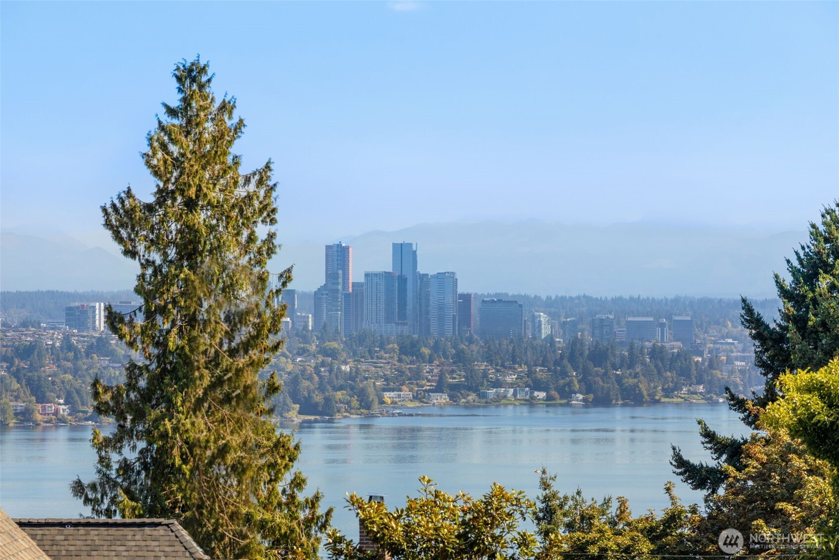 Roof top decks present stunning views of Lake Washington