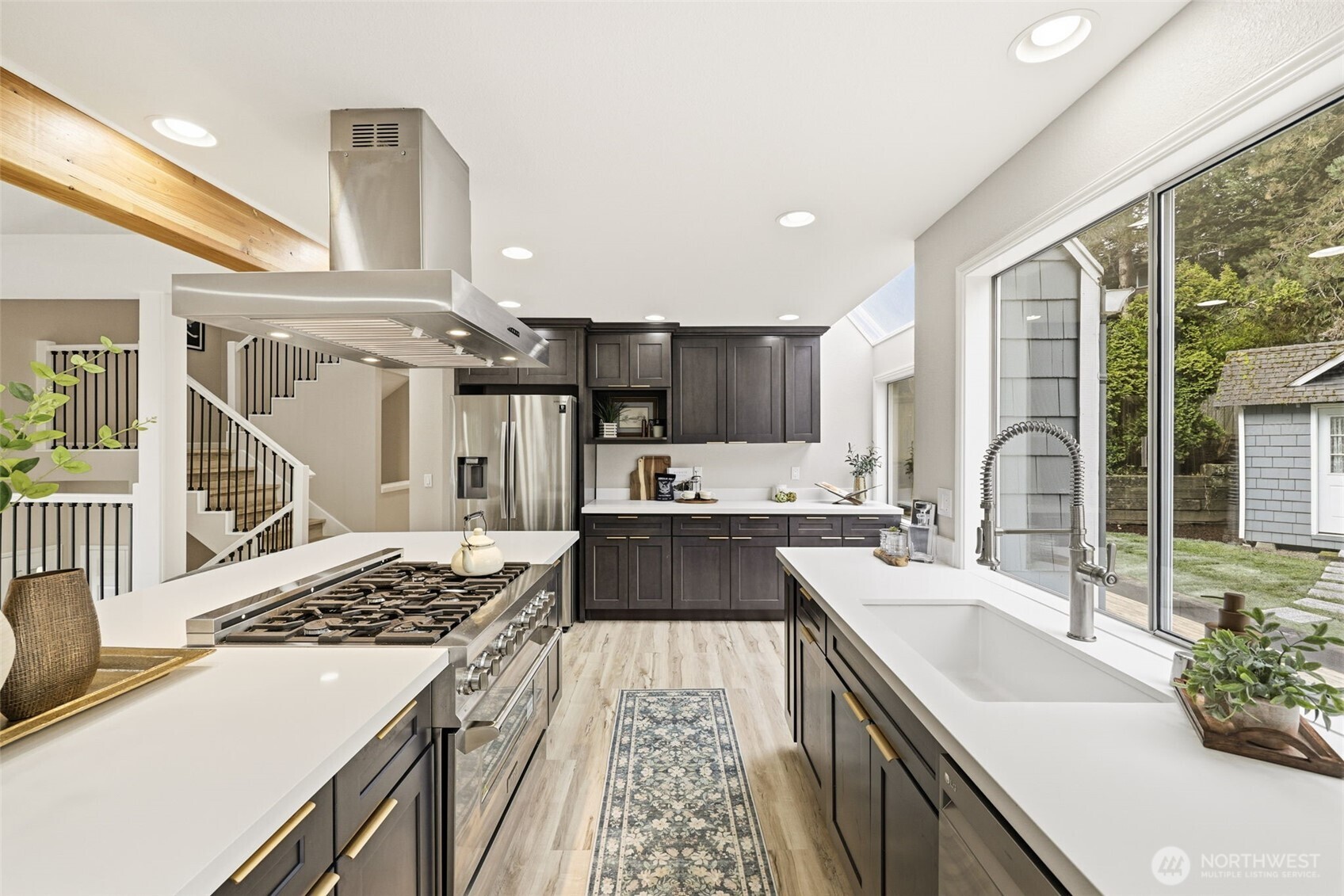 Updated kitchen with stainless appliances