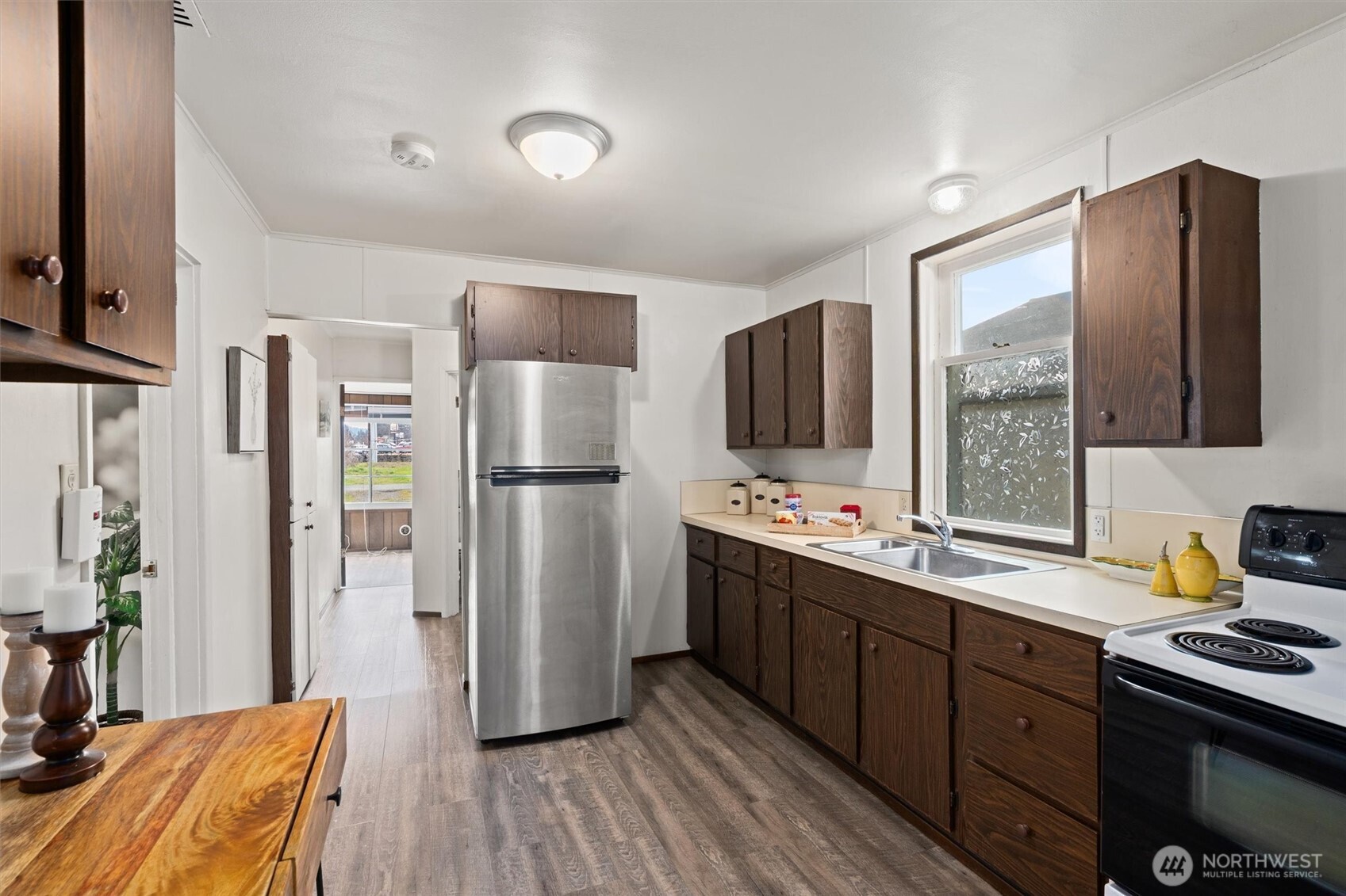 Newer LVP flooring installed