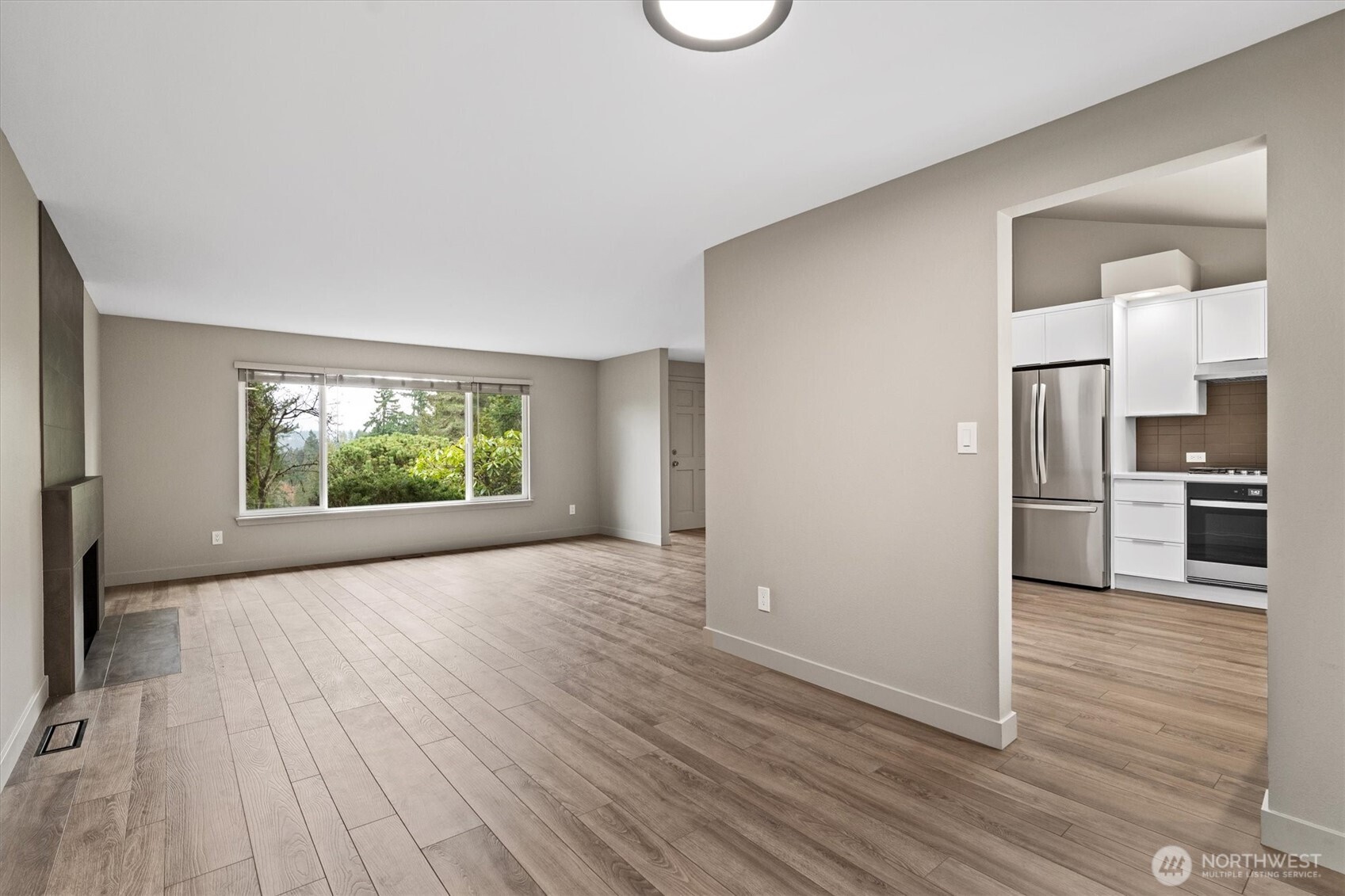 Dining sits off of the updated kitchen.