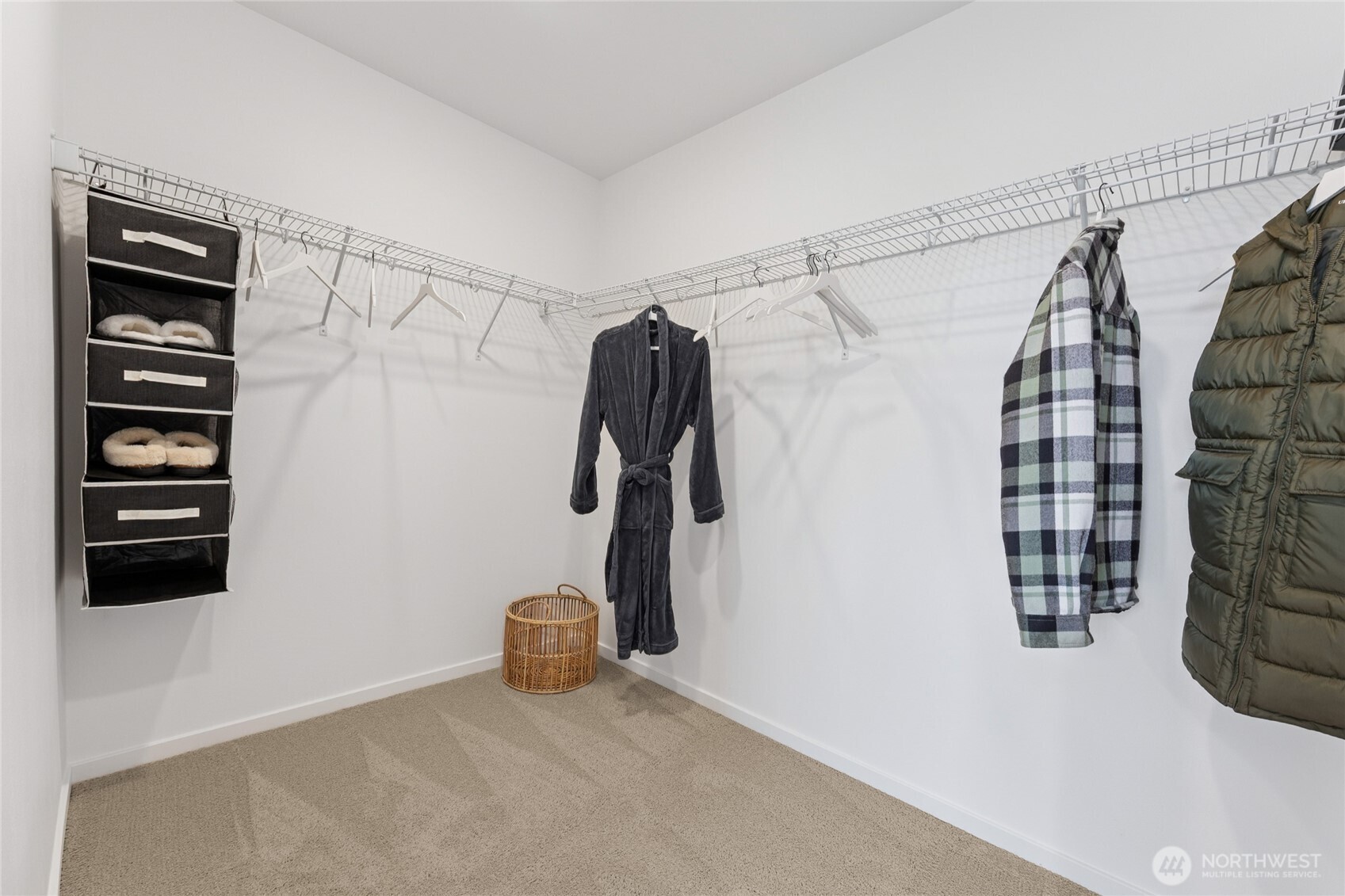 Spacious walk-in closet.  Picture for representational purposes only, colors and features may vary.