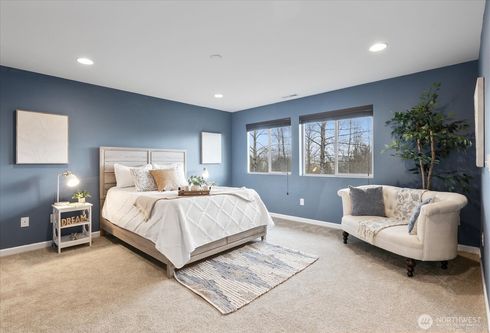 Primary Bedroom overlooking the Snohomish River