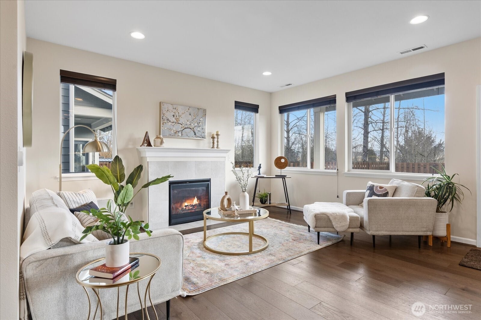 Natural light floods the main living space