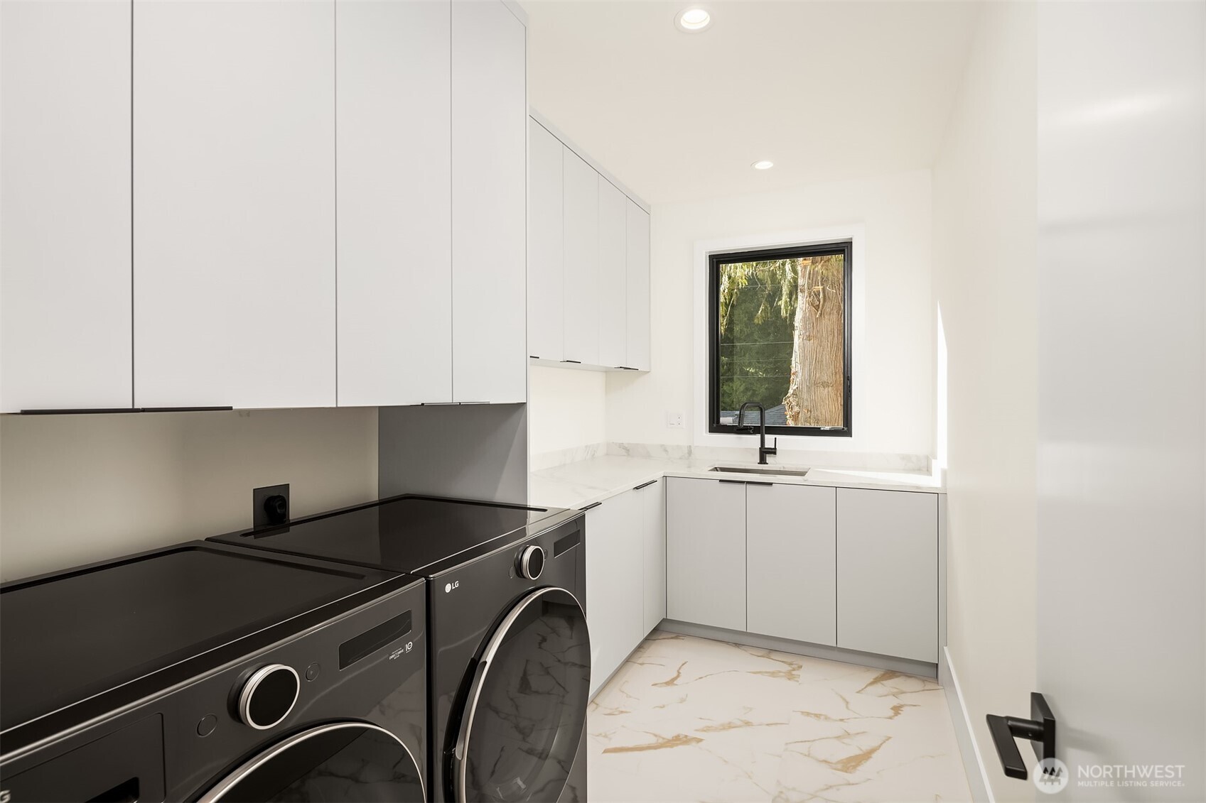 Upstairs utility room.