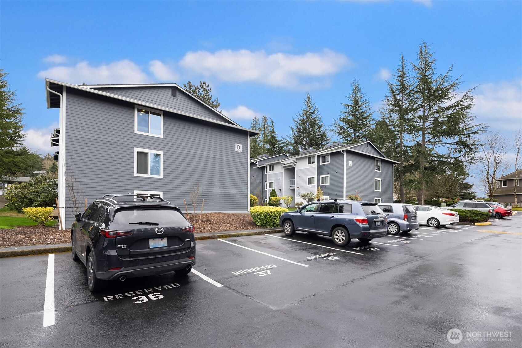 One parking space #37, is included as open parking space for the condo.