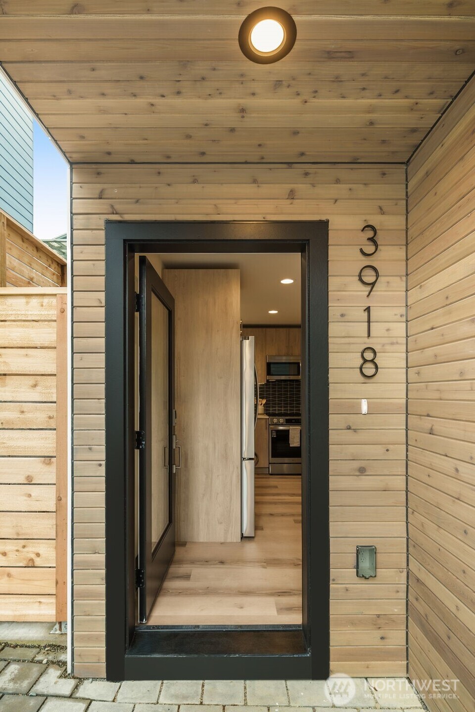 Warm and welcoming entry.