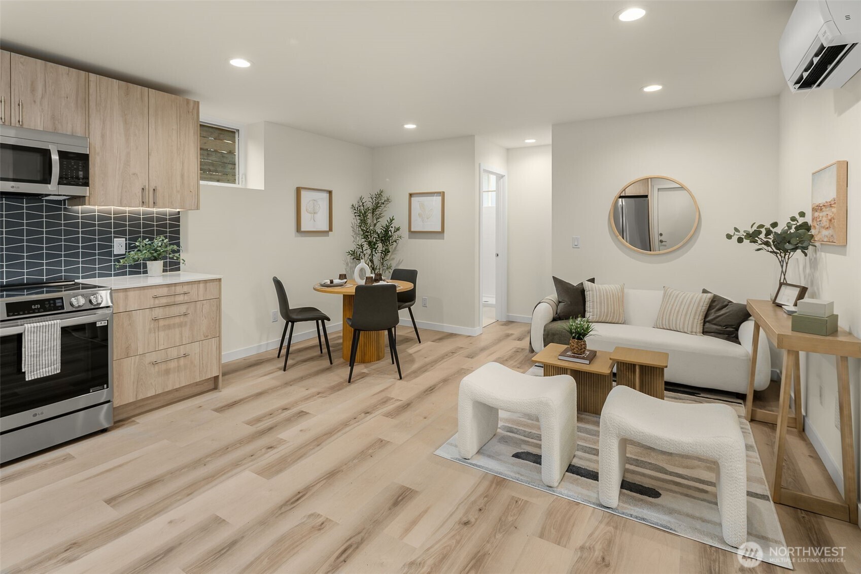 Open-concept floor plan.