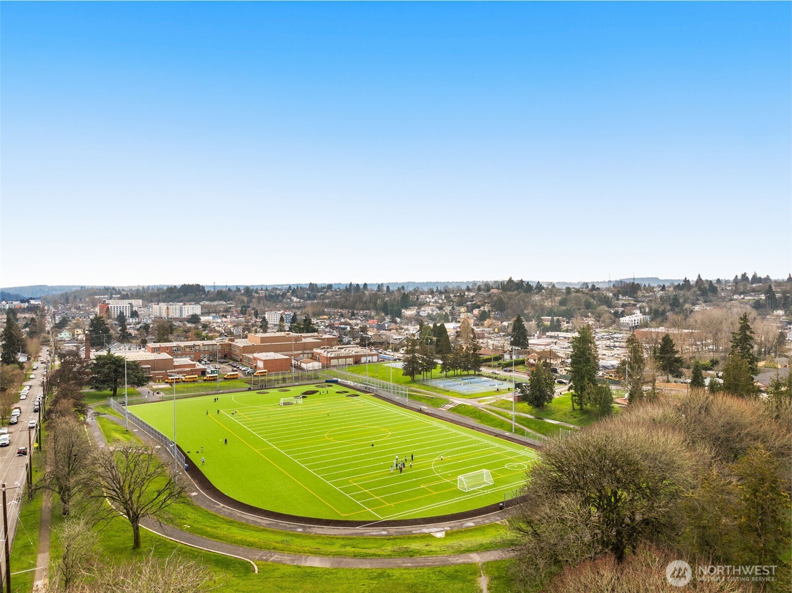 Brighton Playfield located directly across the street.