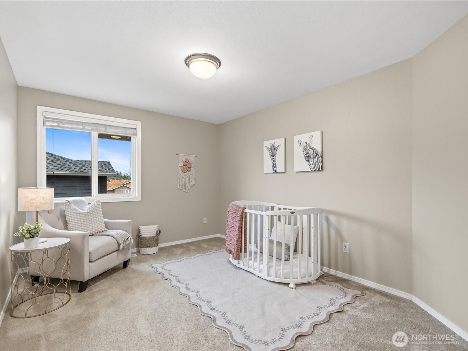 Bedroom #2 overlooks the backyard.