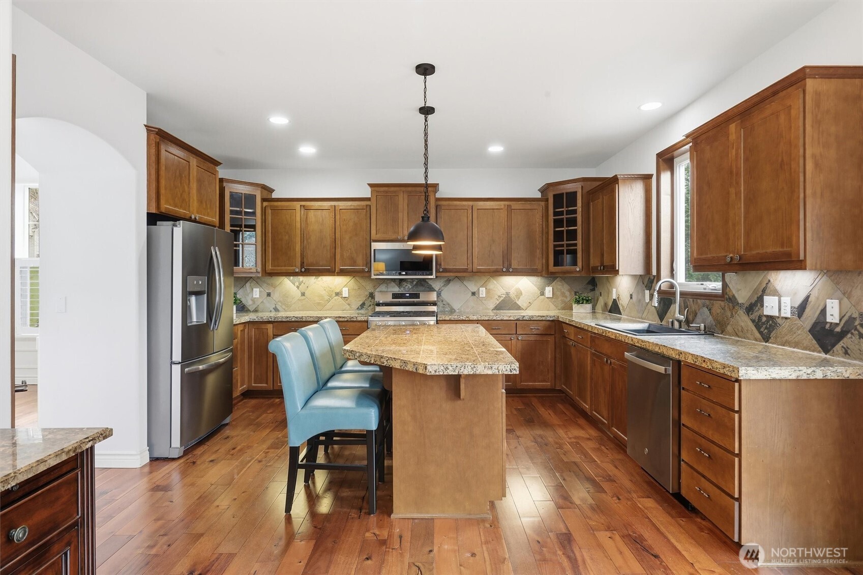 Virtually staged Main floor bedroom