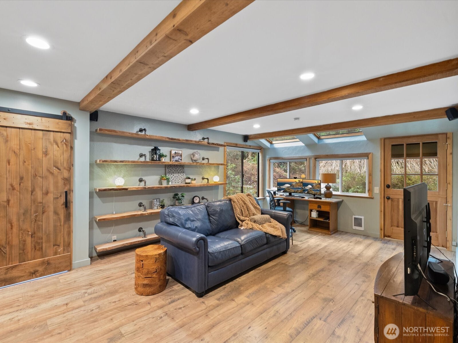 Family room right off kitchen.