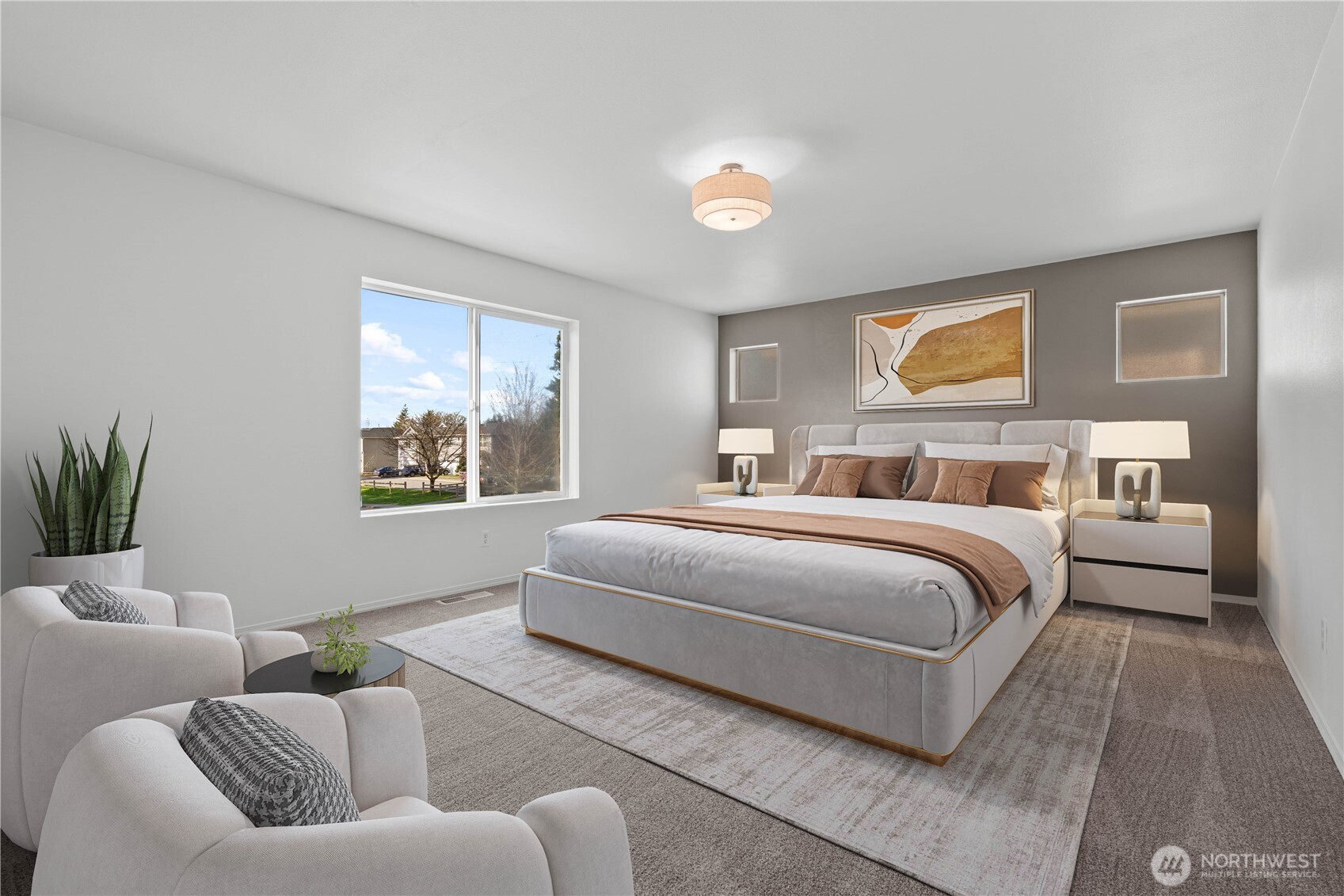 Primary Bedroom  (Virtual Staging)