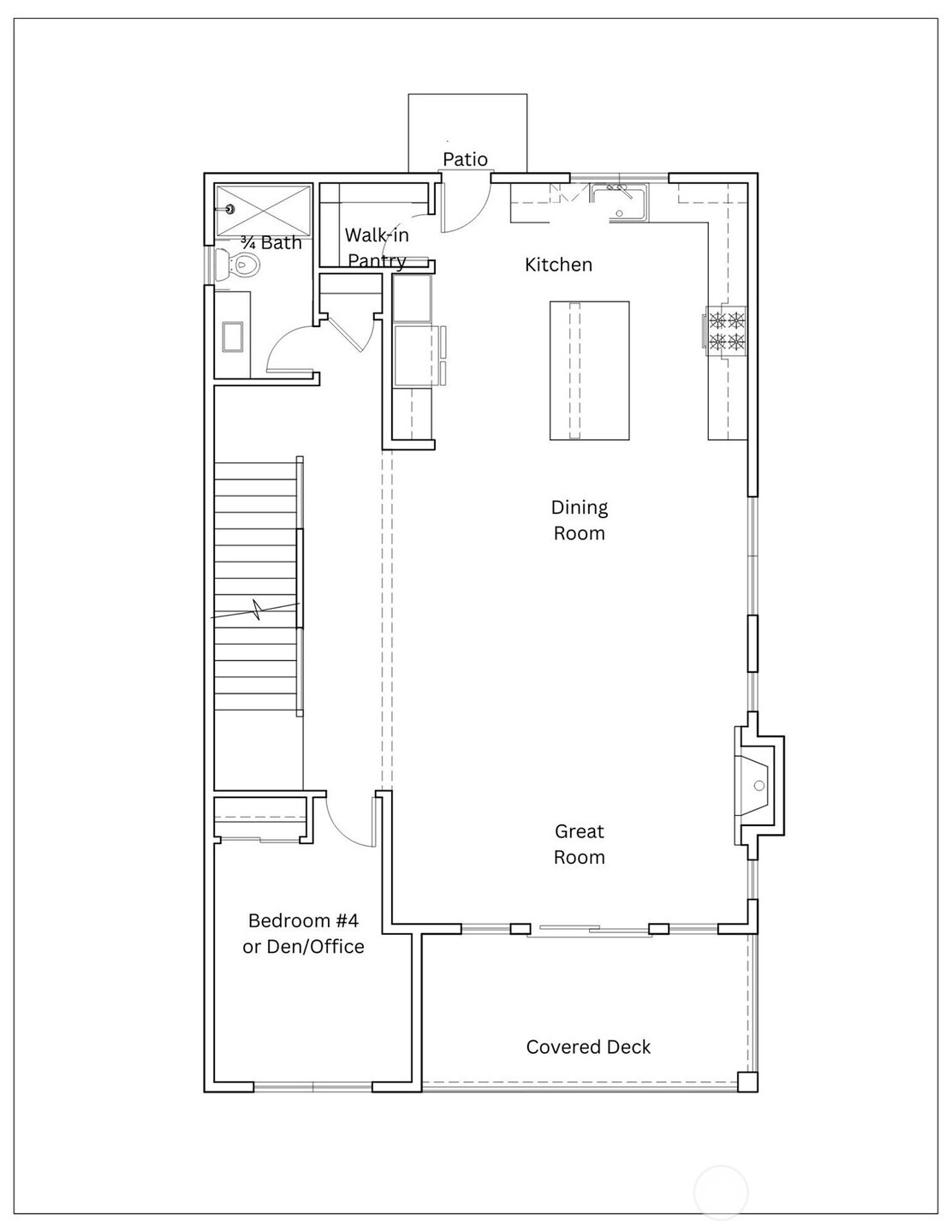 Upper floor with 3 bedrooms and bonus loft.