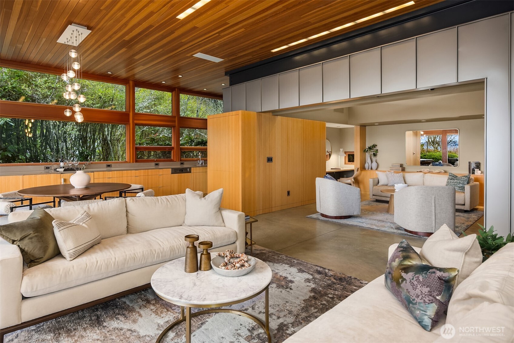 Main house living and dining room great room