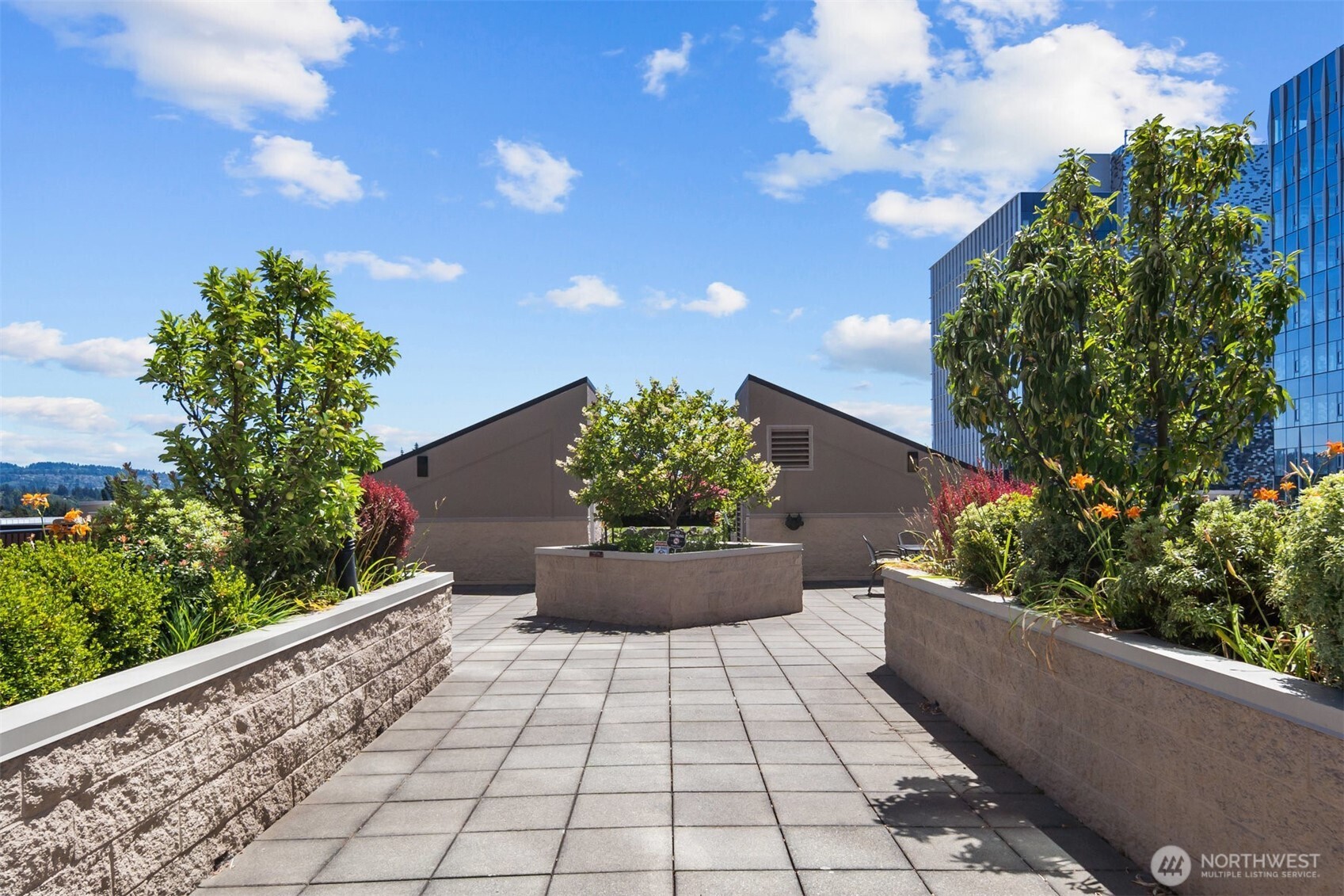 Expansive 11th-floor terrace offering outdoor space to relax and enjoy city views.