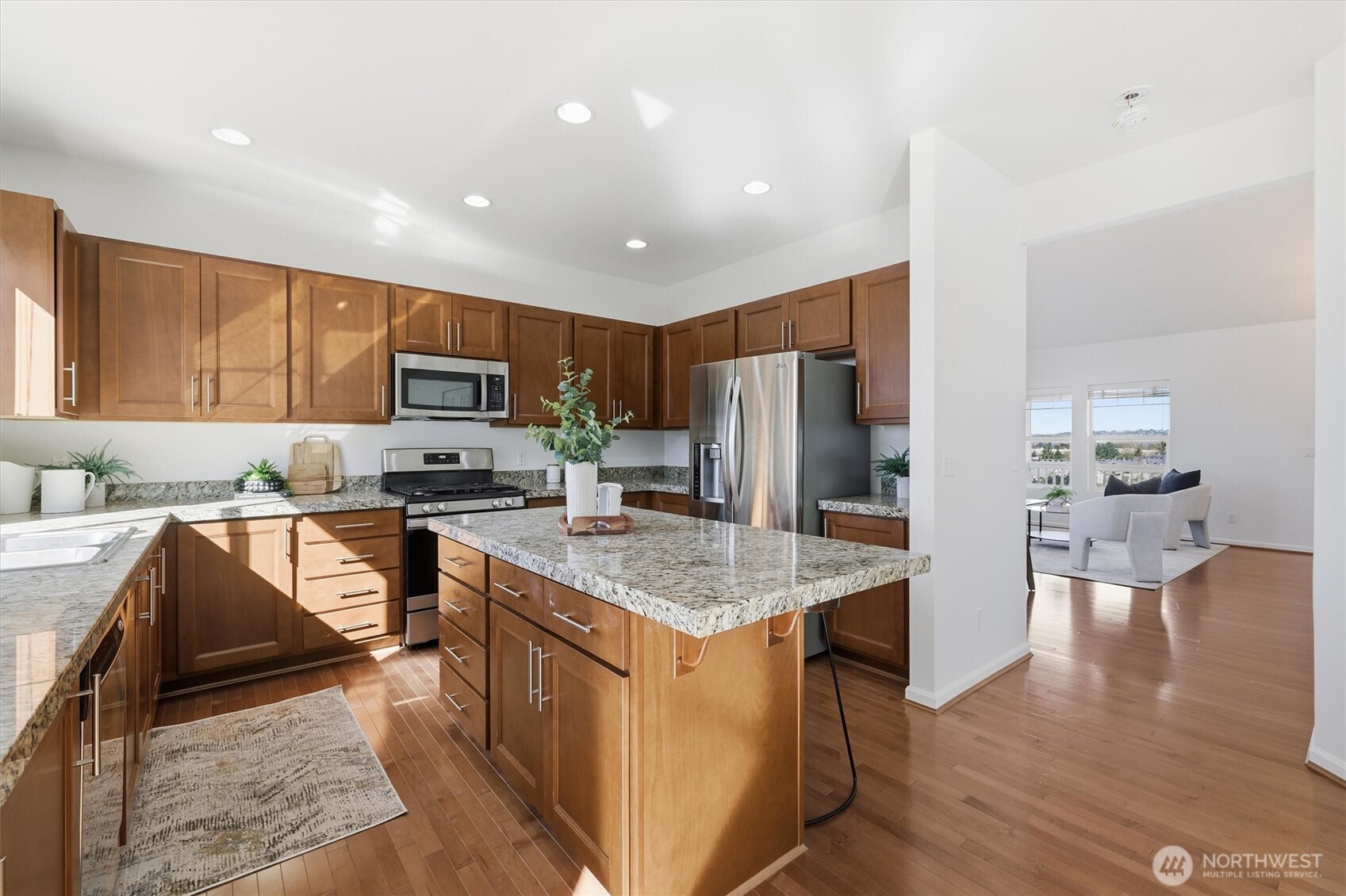 Kitchen with eating space (staged)