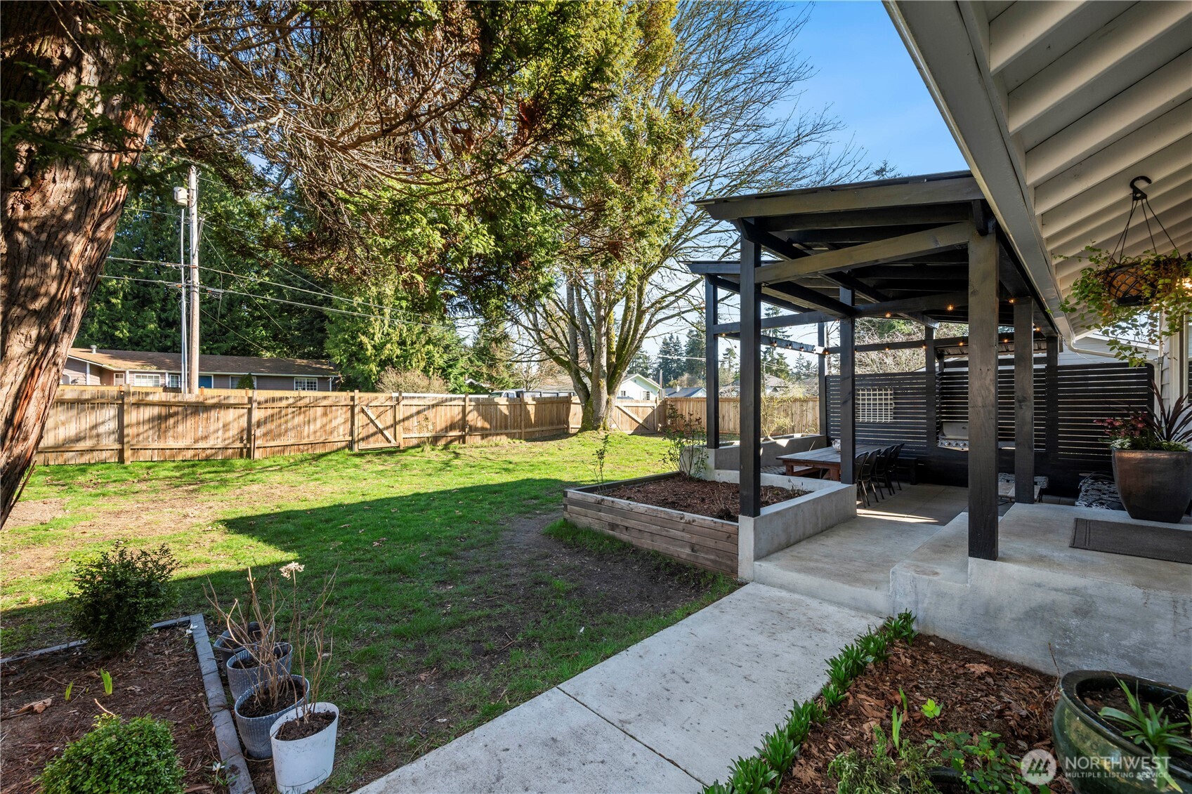 Follow the path to your covered outdoor entertaining space.