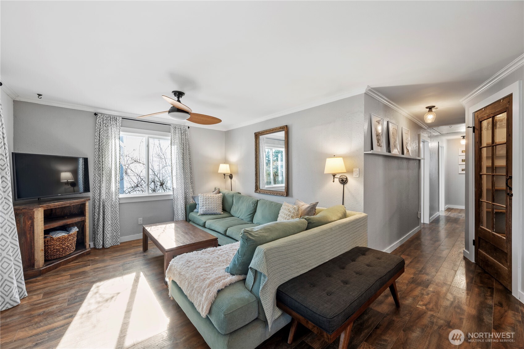 Warm and inviting living room.