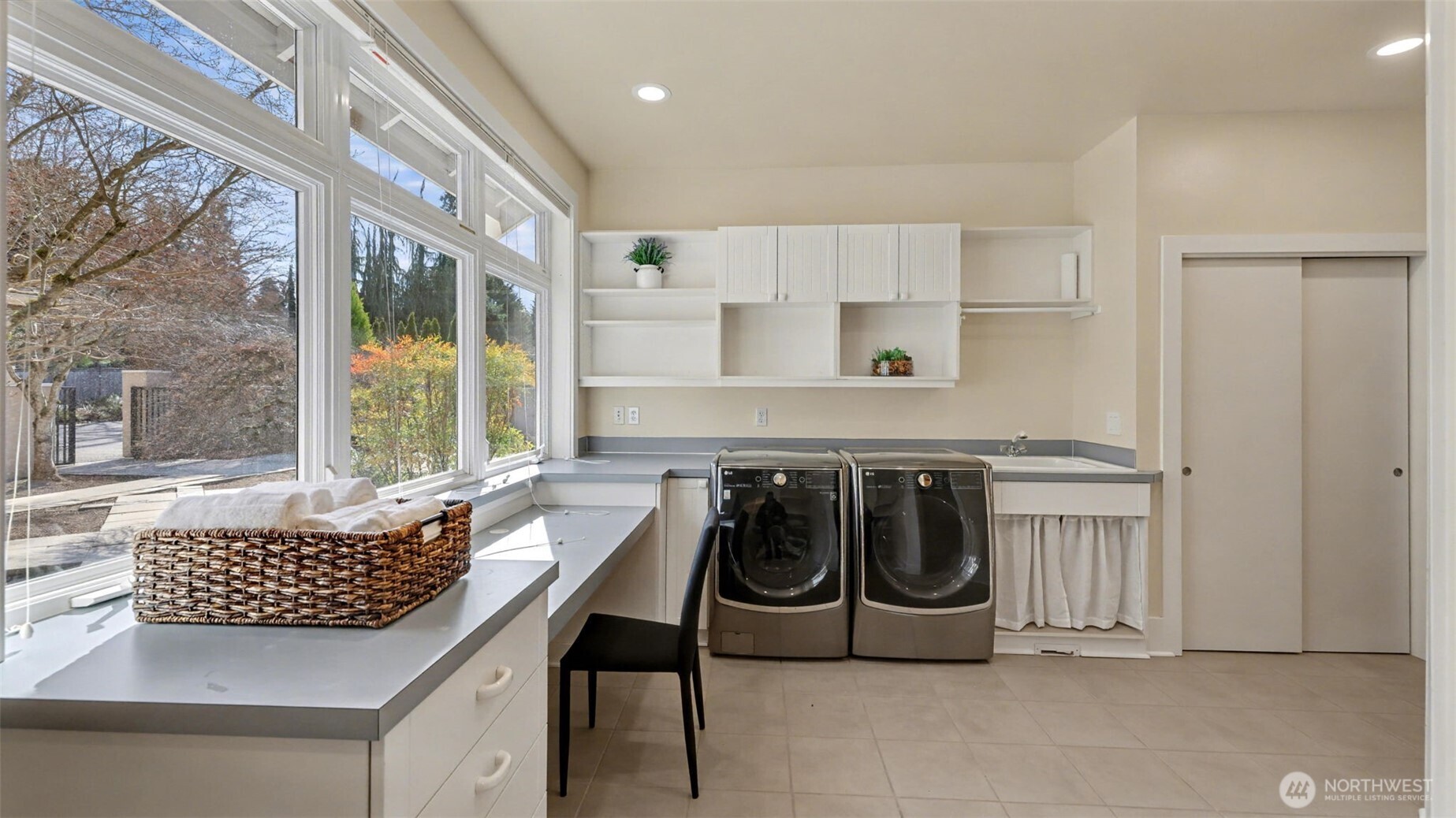 Spacious utility room on main floor.