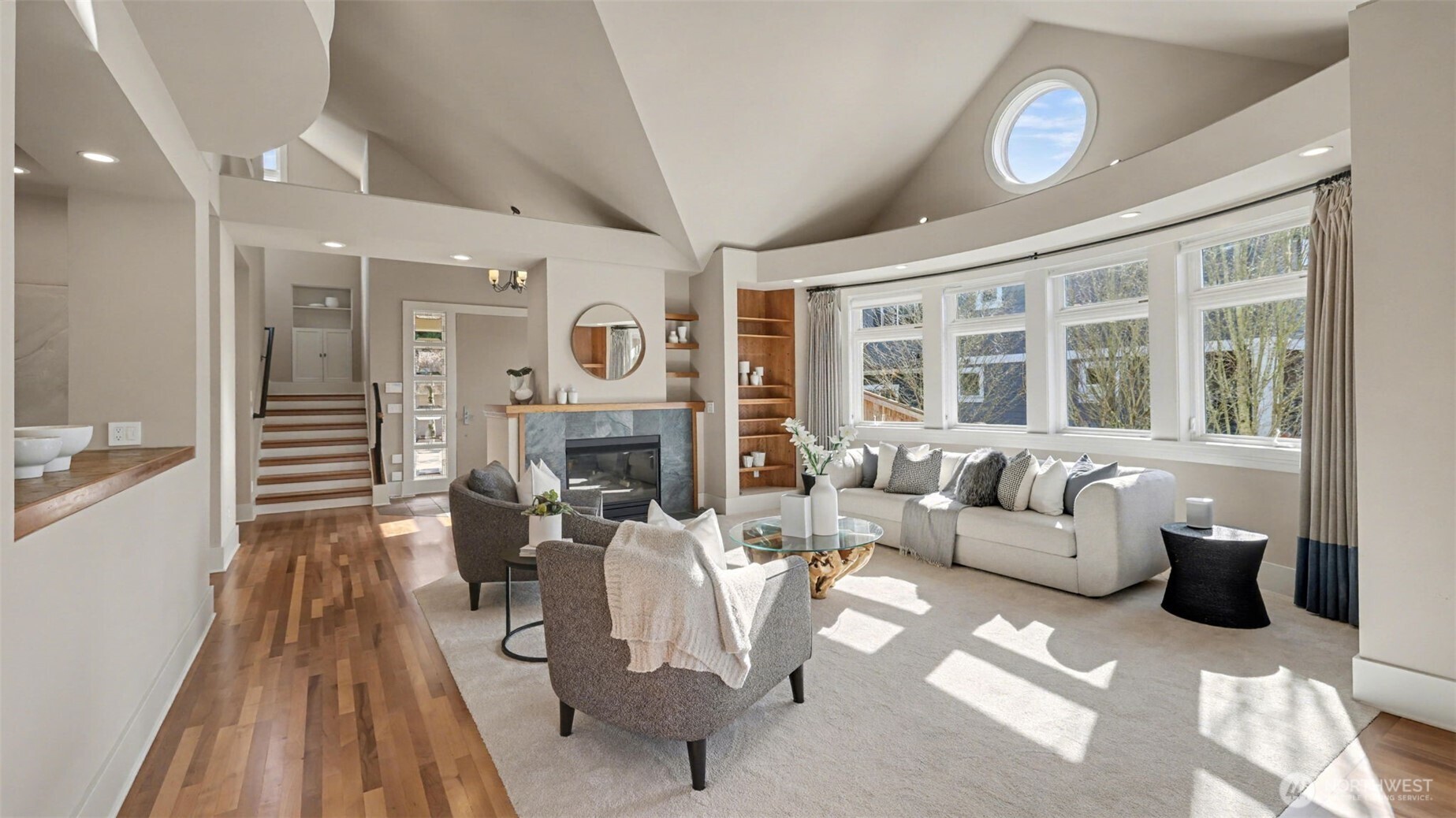 Beautifully refinished hardwoods.