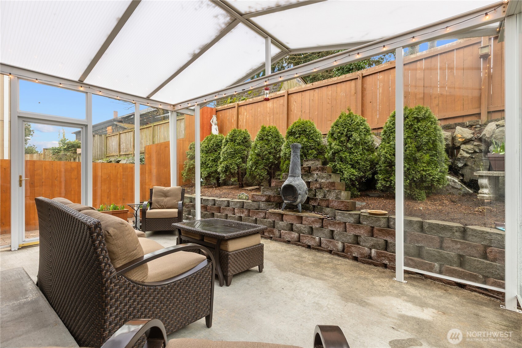 Outdoor space is perfect for year round entertaining!