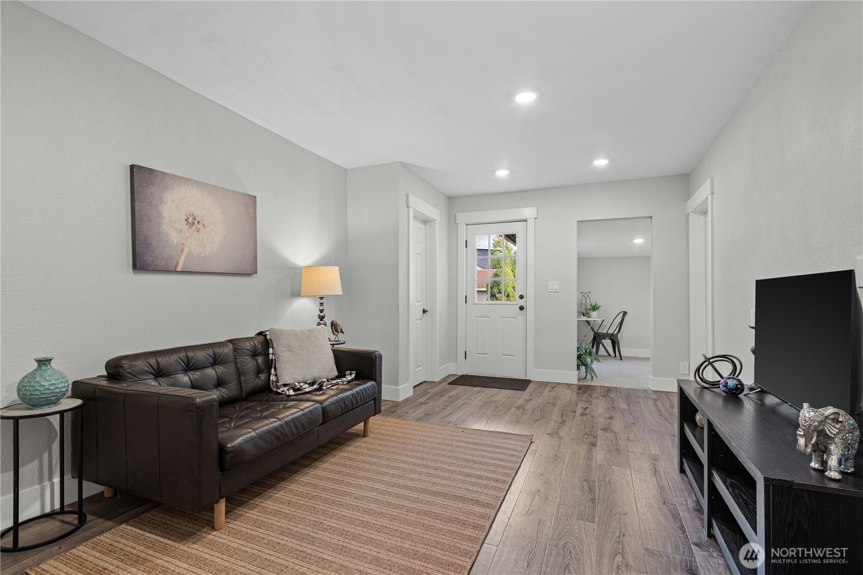 Family Room facing the Den and Door to the Deck.