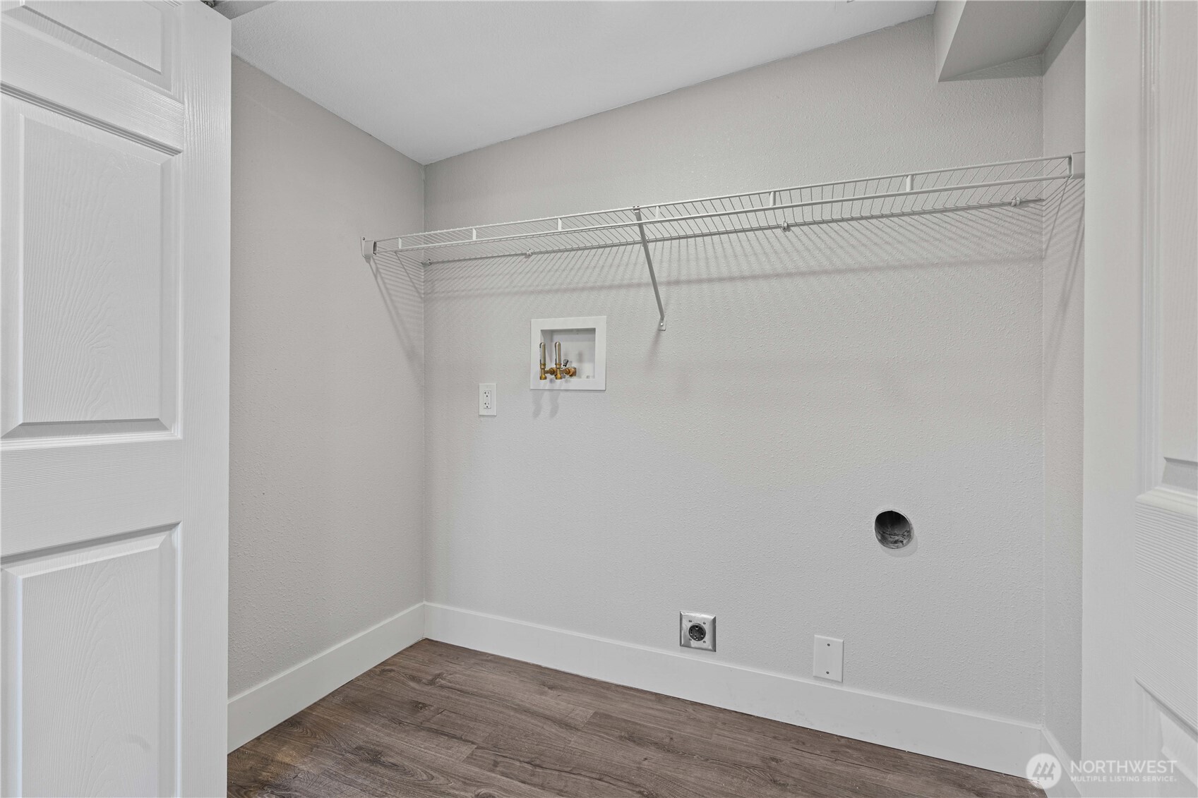 Laundry Closet w/Wire Shelving already installed.