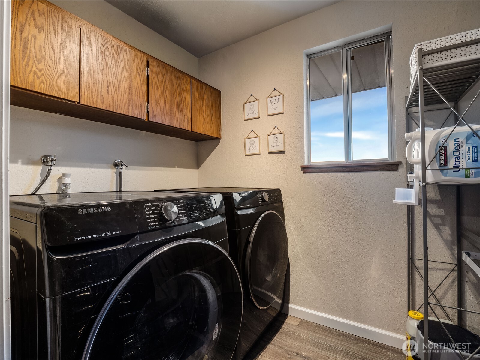 Designated laundry and utility room