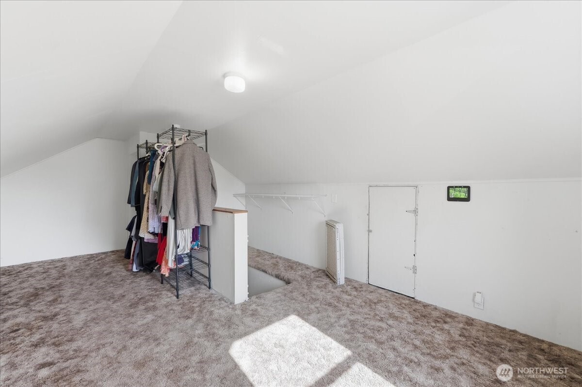 Upstairs flex room, additional closet, sitting area, office, quiet relaxing area.