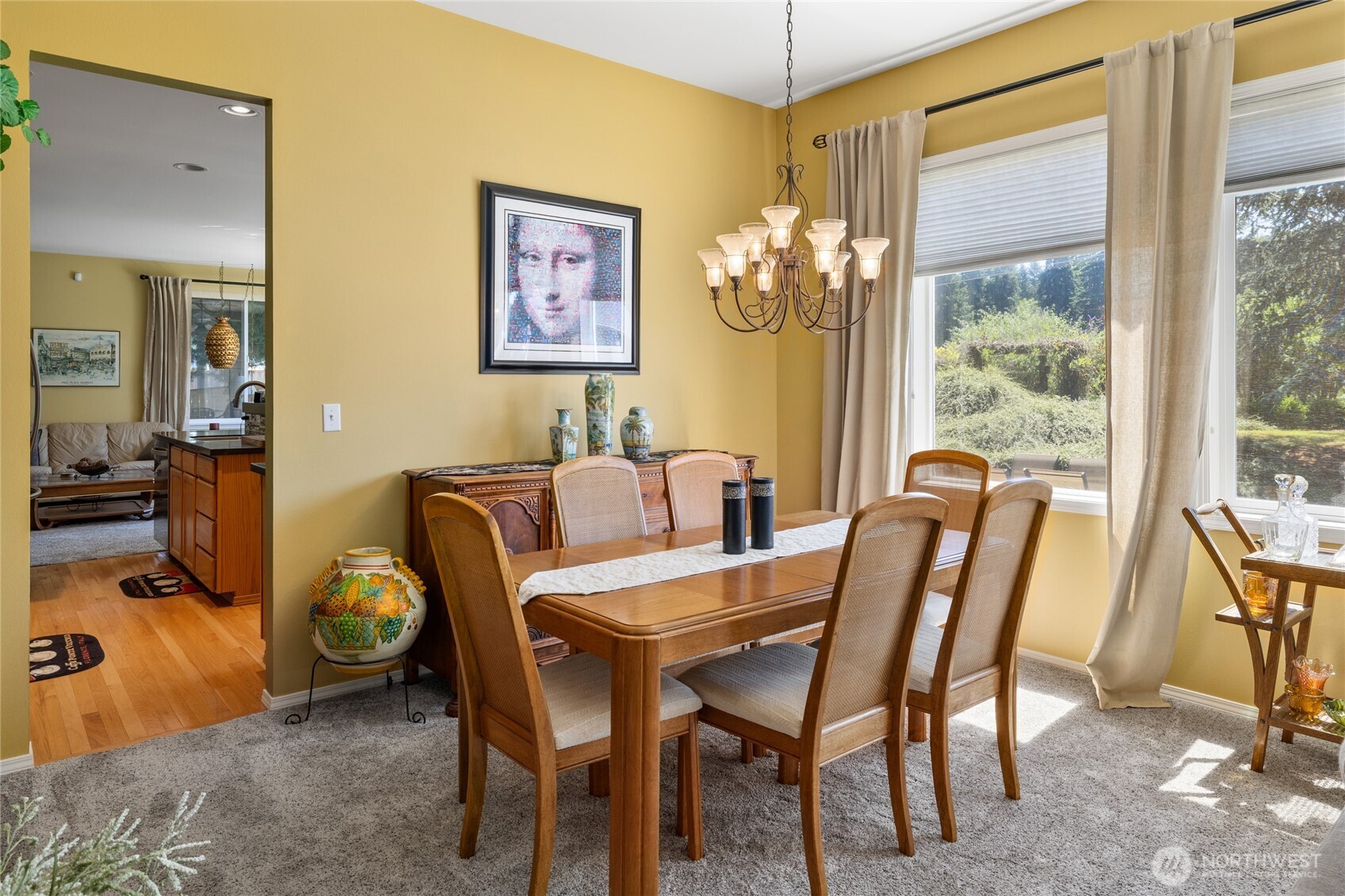 Living room looking back into front foyer. Open and light!