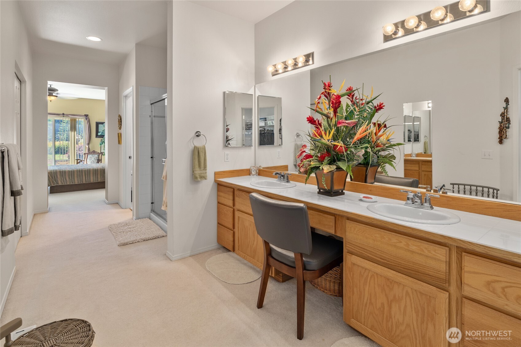 Primary bedroom walk in closet, TONS of room and storage in here!