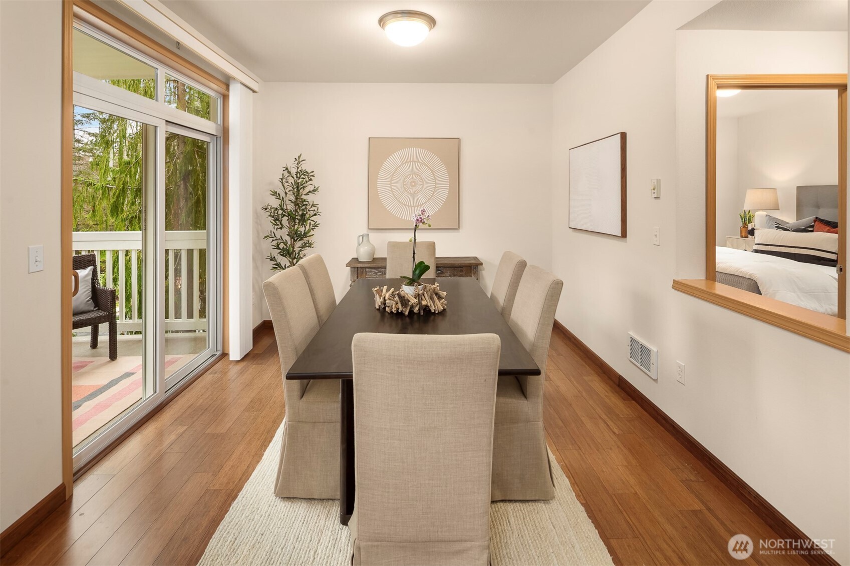 Generous primary suite with plenty of room for a king size bed