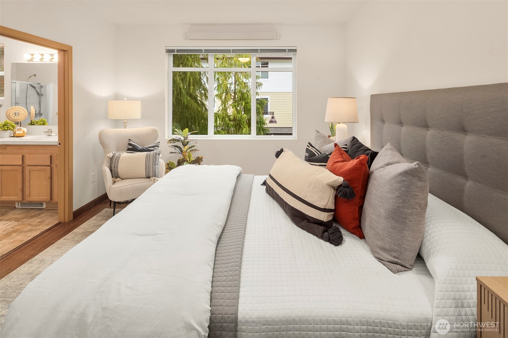 Open kitchen with abundant cabinets - plenty of workspace