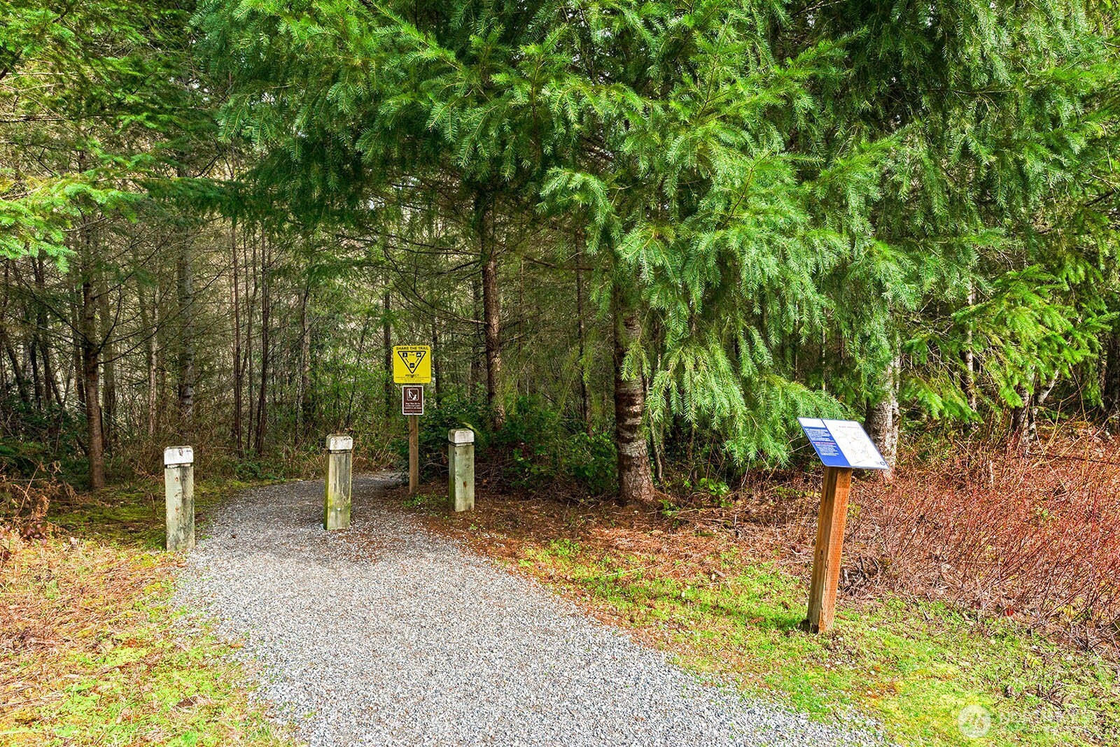 Spacious Patio with West Exposure on the side of the Home.