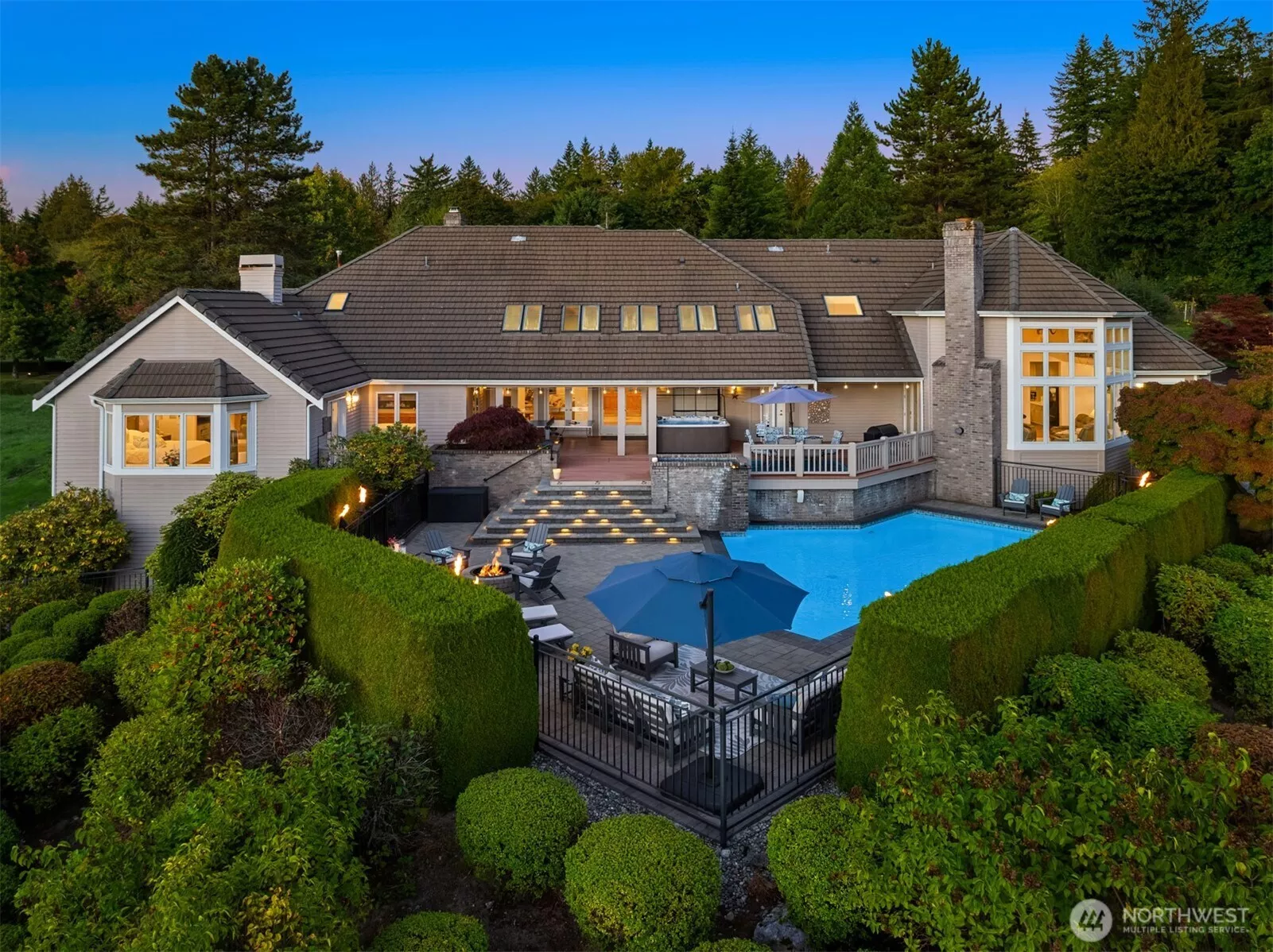 This grand estate is perched atop iconic Dutch Hill.
