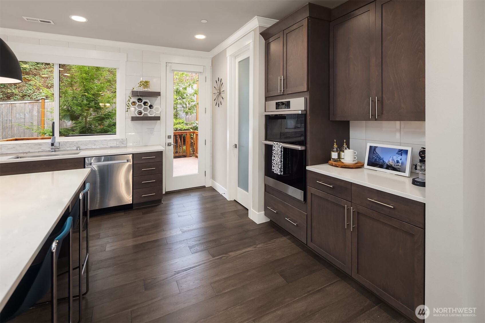 Easy access to back deck or large walk in pantry