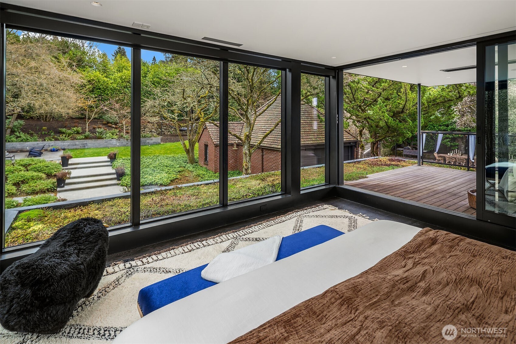 Glass enclosed primary suite