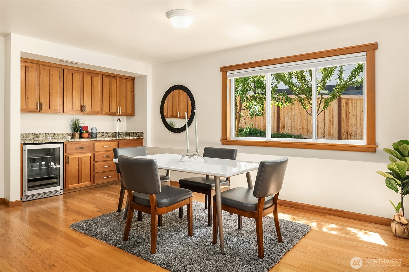 Lower level dining could be future kitchen space!